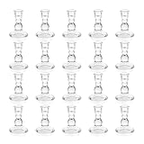 Romadedi Glas Kerzenhalter Kerzenständer Stabkerzen - 20pcs klar Glas Kerzen Ständer Elegant für Hochzeit Tischdeko Weihnachten Advent Wohnzimmer Deko