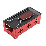 RoseFlower Mini-Raclette-Grill Einzelset für 1-2 Personen, Antihaft-Käse Raclette Rotaster Ofen Mit Klappbarem Holzgriff, Metallgestell, antihaftbeschichtete Pfännchen, Schaber#2