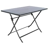 Hespéride Rechteckiger balkonklapptisch Greensboro Graphit Stahl - Abmessungen L. 110 x T. 70 x H. 71cm