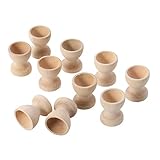 YeahiBaby Eierbecher Holz Eierkocher Eier Halter zum Bemalen Dekorieren 10 Stück