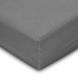 Flowen Spannbettlaken 120x200 cm Mikrofaser Spannbetttuch Hellgrau für Bett Atmungsaktive Hypoallergene Bettlaken Anti-Milbe Leicht Weich und Knitterfrei mit 30 cm Tiefe Tasche Maschinenwaschbares