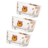 SECFOU 3-Teiliges Snack-Obstteller-Mini-Utensilien-Set Mit Fächern Geschirr-Sets Schmuck-Tablett Ketchup-Schüssel Kleine Dip-Schalen Aus Glas Dessert-Schalen Aus Glas Snack-Halter