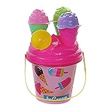 Clicitina Kindersimulation Sorbet Strand Eimer Kombination Mädchen lieben Spielhaus * 1 Satz Sandspielzeug Für Kleinkinder (Pink, One Size)