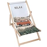 DreamRoots Liegestuhl klappbar Holz, Buchenholz bis zu 130 kg, Sonnenliege klappbar mit 3-stufiger Neigungsregulierung der Rückenlehne, Strandstuhl Holz mit waschbare 100% Polyester, Liegestuhl Holz