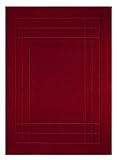 Lashuma Badezimmermatte absorbierend Rot - Rubin, Badvorleger 50x70 cm, Badematte Linz