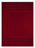 Lashuma Badezimmermatte absorbierend Rot - Rubin, Badvorleger 50x70 cm, Badematte Linz