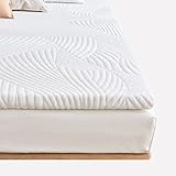 Sweetnight Matratzentopper 120x200cm, Viscoelastische Matratzenauflage Gelschaum Topper 120x200, 5cm Höhe Gel Memory Foam Topper,Matratzen Topper Weiß mit Abnehmbarem und Waschbarem Bezug,H2