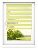 time4blinds Tag und Nacht Doppelrollo Mini - Fensterrollo Tag und Nacht - Rollo ohne Bohren - Sonnenschutz - Rollos für Schlafzimmer - Jalousien für Fenster - 900x1200mm - Gelb - Links