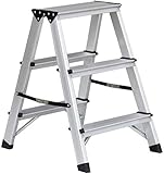 MBROS Indoor-Kletterhocker, Tritthocker, verdickter Aluminium-Fußhocker, klappbarer Trittleiterhocker, Treppenstuhl, Zuhause und Küche/#2