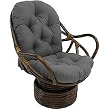 XJGOH Großes rundes Kissen für Korbsessel, getuftete Polster, Rutschfester, strapazierfähiger Stoff, waschbares Schaukelstuhl-Polster-Set mit Rückenlehne