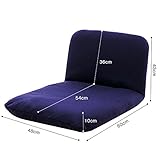 Liegestühle Amazing Sofa Chair Faule Sofa Doppelklappbett Stuhl Removable Computer Stuhl Einstellbar (Farbe : Dunkelblau)