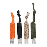 DOITOOL 4 Stück Brecheisen Schaber Wickelmetall Schlüsselanhänger Mini-Teppich Mini-Regenschirm Außenbereich Teppich Teppich Heftklammerzieher Klammerentferner Campingzubehör