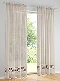 heine home 1 Stck. Gardine Voile Satinbänder Universalband ca. HxB 225x450 cm