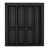 Orga-Box VII Design Besteckeinsatz schwarz 426 x 474 mm Schubladeneinsatz für Siematic Schüller Beeck Küchen uvm. mit 50er Korpus