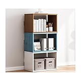 ZAJ Regal 3 Würfel Bücherregal 3-stöckiges MDF freistehendes kurzes vertikales Bücherregal Moderne Kombination Aufbewahrungswürfel Organizer Schrank für Wohnzimmer Standregal Bookshelf