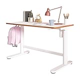 SANODESK Höhenverstellbarer Kinderschreibtisch/ergonomischer Schreibtisch - 100×60 SD1 (ohne Stuhl, Weiß)