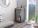 TUHOME Barschrank Dukat Eiche Smoky