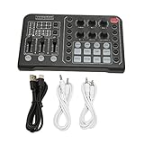 KUIKUI Live Soundkarte Rauschunterdrückung Plug and Play Sprachwechsler Sound Mixer Board für Live-Aufnahmen