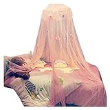 Bed Canopy Curtain Bed Curtain Star Tulle Baby Bed Dome Canopy Curtain Hanging Bed Canopy Breathable Tent Summer Protector Bed Tent Curtain (Color : 4) (6)