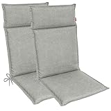 Herlag Gartenstuhlauflage Bea für Hochlehner 120x50x4,5cm Grau 1 Stück