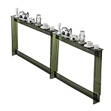 ISolay 2pcs Schmaler Sofa Tisch, Moderner Acryl-Eingangstisch Offenes Lagerregal, Flurtisch für Wohnzimmer, Eingangsbereich, Flur, Grün