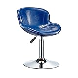 Einstellbare Swivel Barhocker, Kreative Hohe Hocker Drehbar Barhocker Barhocker mit Zurück Swivel Küche Stuhl Hohe Belastbarkeit Dicker Schaum-Blau A