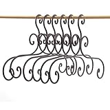 6 Vintage KLEIDERBÜGEL Amelie | Metall, antik-braun, 41x24cm (BxH) | Kleiderhaken Set im Shabby Design