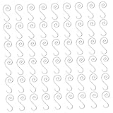 ABOOFAN 200 Stück Metall-Kleiderständer Grünes Dekor Kunststoff-Kleiderbügel Ornament-Haken Weihnachtskugeln Robuste Ornament-Haken Silberne Haken Deko-Haken Kleiderbügel