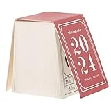 ABOOFAN 1 Mini-Tischkalender 2024 Taschenkalender Tischdekoration Miniatur-Dekoration Mini-Tischkalender 2024 Zerreißbare Kalender Dekorativer Tischkalender Tischkalender