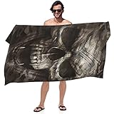 LXTOPN Skull Strandtuch Badetuch,microfaser schnelltrocknendes Strandtuch 70x140cm,Schädel-Serie Picknick Yoga,Strandmatte Frottee Badetuch Schnelles Trocknen Duschtuch für Reisen (A)