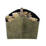 ØRSKOV - Holzkorb (LOG HOLDER) aus Wildleder bzw. Leder design by Jørgen Møller