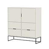 Froschkönig24 Tenzo Lipp Highboard Weiß matt