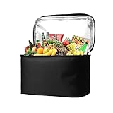 Multifunktionale Kühltasche 10L, Langlebige Gross Lunchtasche, Morbuy Kühltasche Faltbar Kühltaschen für Reisen Strand BBQ Camping Reise Auto (10L,Schwarz)