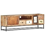 ZEYUAN TV-Schrank, Fernsehtisch, Tv Lowboard, Fernsehschrank, Tv Bank, Tv Table, Tv Kommode, 120x30x40 cm Altholz Massiv