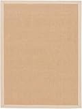 carpetfine Sisalteppich Beige 80x150 cm | Moderner Teppich für Wohn- und Schlafzimmer