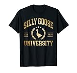 Silly Goose University Dumme Gans im Vintage-Stil auf freiem Fuß T-Shirt