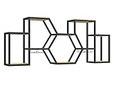 ESSBAG Weinregal, Wandmontierte Weinregale, freistehende Weinregale und -schränke, Geometrie, Eisenkunst + importiertes Kiefernholz, Weinlagerregal Heim- und Küchendekoration