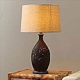 ENDBAG Mushroom lamp Lila Sand-Keramik-Schlafzimmer-Nachttischlampe, Wohnzimmer-Dekolampe, Hotel-Villa-Dekoration(Color:c,Size:)
