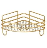 Badezimmer Regal Duschablage Duschregal Eck-Duschkorb, Wandmontage-Duschregale, Kein Bohren, Duschregal Für Badezimmer-WC Badregal Dusche Ablage Duschkorb (Color : Gold, Size : B)