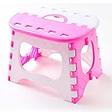 HOPASRISEE Neuartiger Faltbarer Kunststoffhocker – Tragbarer Und Niedlicher Hocker Für Erwachsene(Rosa)