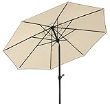 Schneider Sonnenschirm Adria, natur, 300 cm rund, 684-02, Gestell Alu/Stahl, Bespannung Polyester, 7 kg