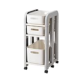 ROFBIHG 2/3 Schubladen Küchewagen Rollwagen, Allzweckwagen Küchen Organizer Servierwagen Trolley Aufbewahrungswagen Badrollwagen Mit Feststellbaren Rollen, Für Küche Bad Büro Schlafzimmer
