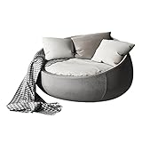 BinOxy Faules Sofa/Sofa Runder Sofa-Ei-Einzelsessel Einfacher Freizeitsessel Wohnzimmer Schlafzimmer Lazy Chair Study Hotel Configuration Sofa Wohnzimmer Sofa (Color : 01, Size : Small)