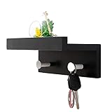 Kleiderhaken Wandhaken Wandgarderobe Aus Holz Für Kleider, Hüte Und Handtücher – Haken Für Den Einsatz In Schlafzimmern, Badezimmern, Fluren Garderobenhaken Wand (Color : Nero, Size : 2 Hooks)