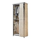 WIQUYBML Metall-Kleiderschrank, schweres Hängeregal mit Zwei Ebenen, Schlafzimmer, offener Schrank, Aufbewahrungsorganisator, Schrank, Büro, Umkleideraum, Schlafzimmermöbel, 200 x 40 x 80 c