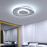 Lanekd LED Deckenleuchte Flur Schlafzimmer Wohnzimmer Deckenlampe Modern Rund Metall Acryl Lampenschirm Decke Hängend Lampe für Küche Esstisch Flurlampe Innen Decke Deko Beleuchtung (Weißes Licht)