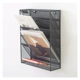 YIXIN2013SHOP Stehsammler Wandmontierte Datei Rack Zeitungsständer Magazin Rack Schmiedeeisen Display Rack Wandmontage Klassifizierung schwarz Zeitschriftenständer
