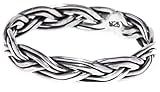 WINDALF Schmaler Flecht Ring RANA h: 0.3 cm Wikinger Schmuck 925 Stelingsilber (Silber, 50 (15.9))