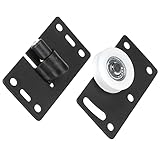 BORDTRACT 2 STÜCKE Schiebetür-Rollensatz, Eisen-Schranktür-Rollen-Schrank-Rollen-Schrank-Schiebetür-Rollen-Set, Schubladentür-Riemenscheibe, Hardware für Schrank, Kleiderschrank