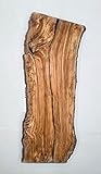 Olivenholz Platte - Massivholz Platte Oliven Bohlen Tischplatte Holz (Platte 29-97x32x7,5 cm (LxBxH))